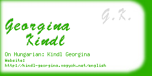georgina kindl business card